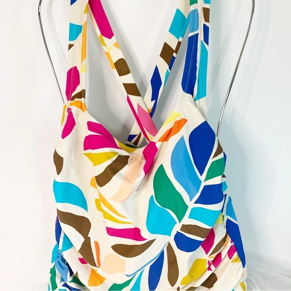 Tabitha Brown Multicolored OnePiece Swimsuit! Size 18 NWOT
